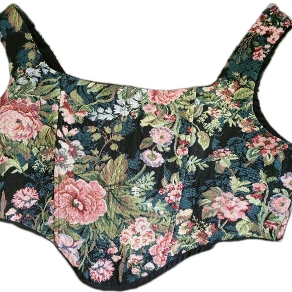 Major Vibe Floral Corset Top 1x - Picture 1 of 4